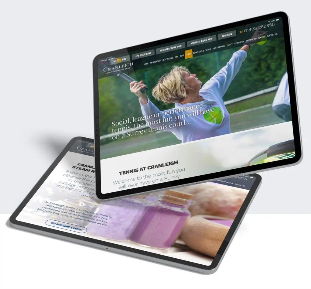 Golf club website design