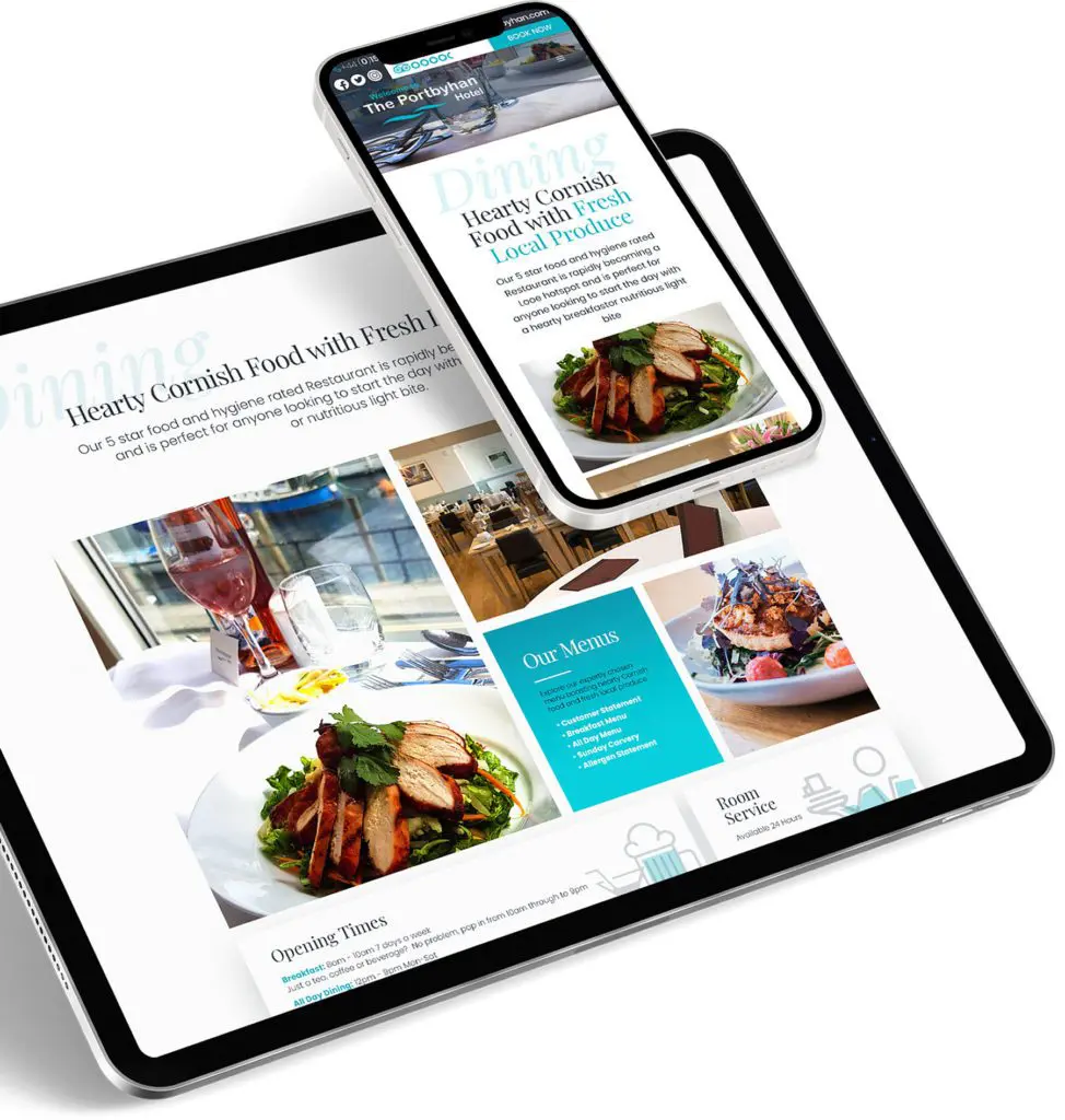 Devon hotel website design