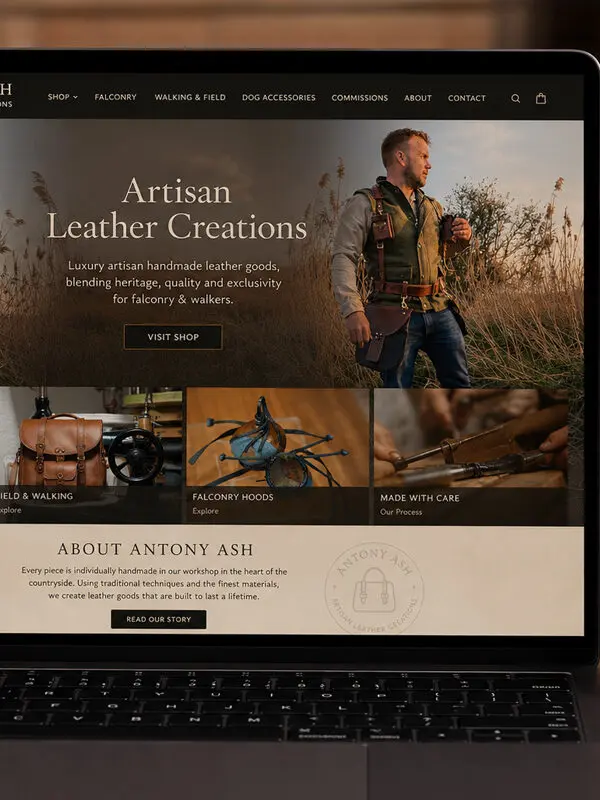 artisan leather marketing and web design