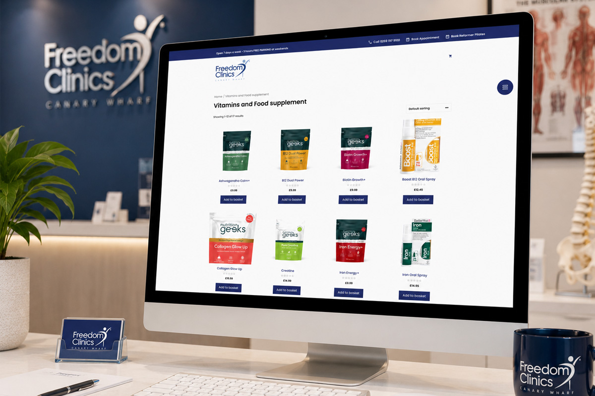 Freedom Clinics ecommerce platform
