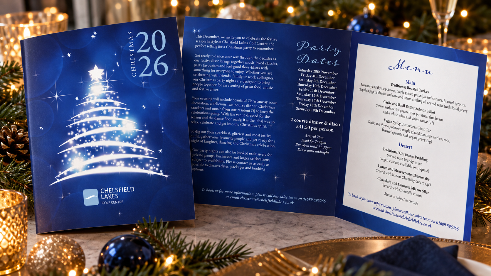 xmas printed brochure design and print